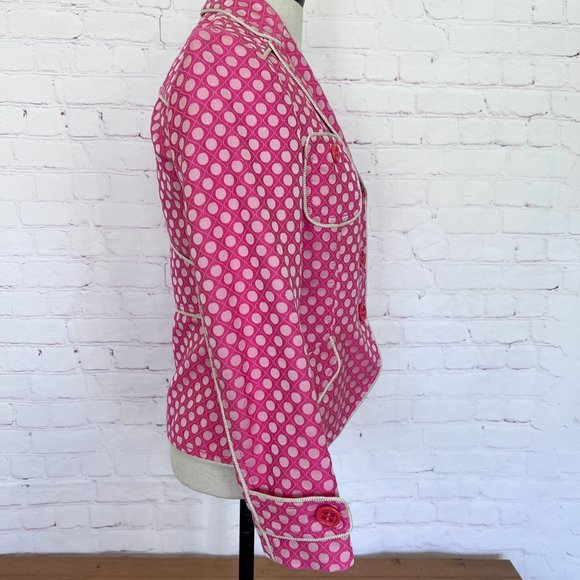 Moschino - Cheap and Chic Pink Polka Dot Blazer - Size 6 - Picture 5 of 16